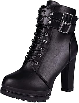 short black high heel boots