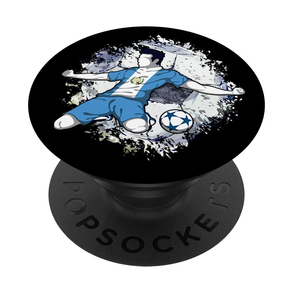Guatemala Soccer Guatemalan National Flag Football Striker PopSockets PopGrip: Swappable Grip for Phones & Tablets