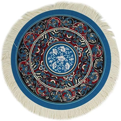 Kotoyas Oriental Round Carpet Mouse Pad, Several Colors (Mandala Blue)