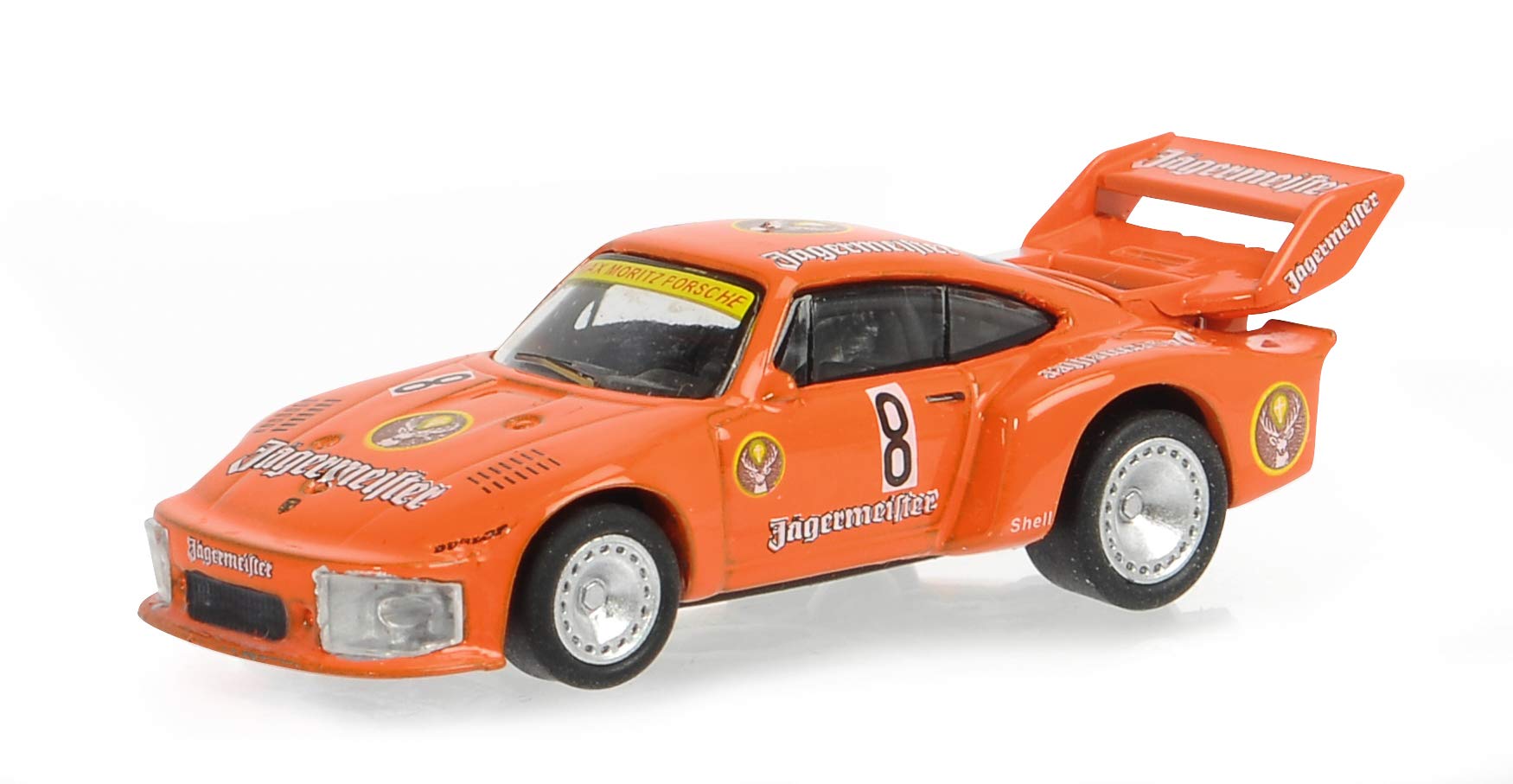 Schuco Porsche 935 Jägermeister #8 452650100 Motorsport Design Model Car Scale 1:87 Red Orange