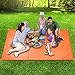 BROTOU Compact Beach Pocket Blanket for Outdoor Camping,Hiking,Travel,Festival, Sports Sand Proof Picnic Mat Quick Dry Ground Cover Tarp(Size 79”x55”) (Blue) (Orange)