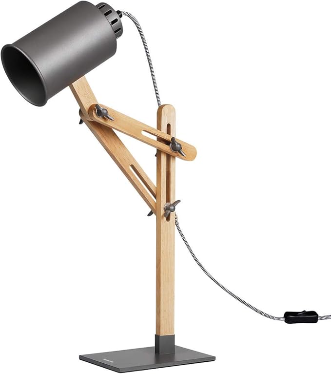 tomons Led Desk Lamp Wooden Swing Arm Designer Table Lamp