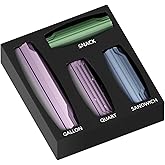 Aquiver Acrylic Bags Organizer - Baggie Bags Drawer Organizer & Plastic Food Storage Bags Holder - Compatible with Gallon, Quart, Sandwich, Snap, Freezer, Slider Bags (Black)