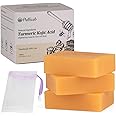 PALFICAB Kojic Acid Soap, Honey Glow Turmeric Soap Bar for Women Men with Tea Tree Oil, Shea Butter, Coconut Oil, Vitamin C, Skin Brightening Soap for Face & Body, 3 Bars