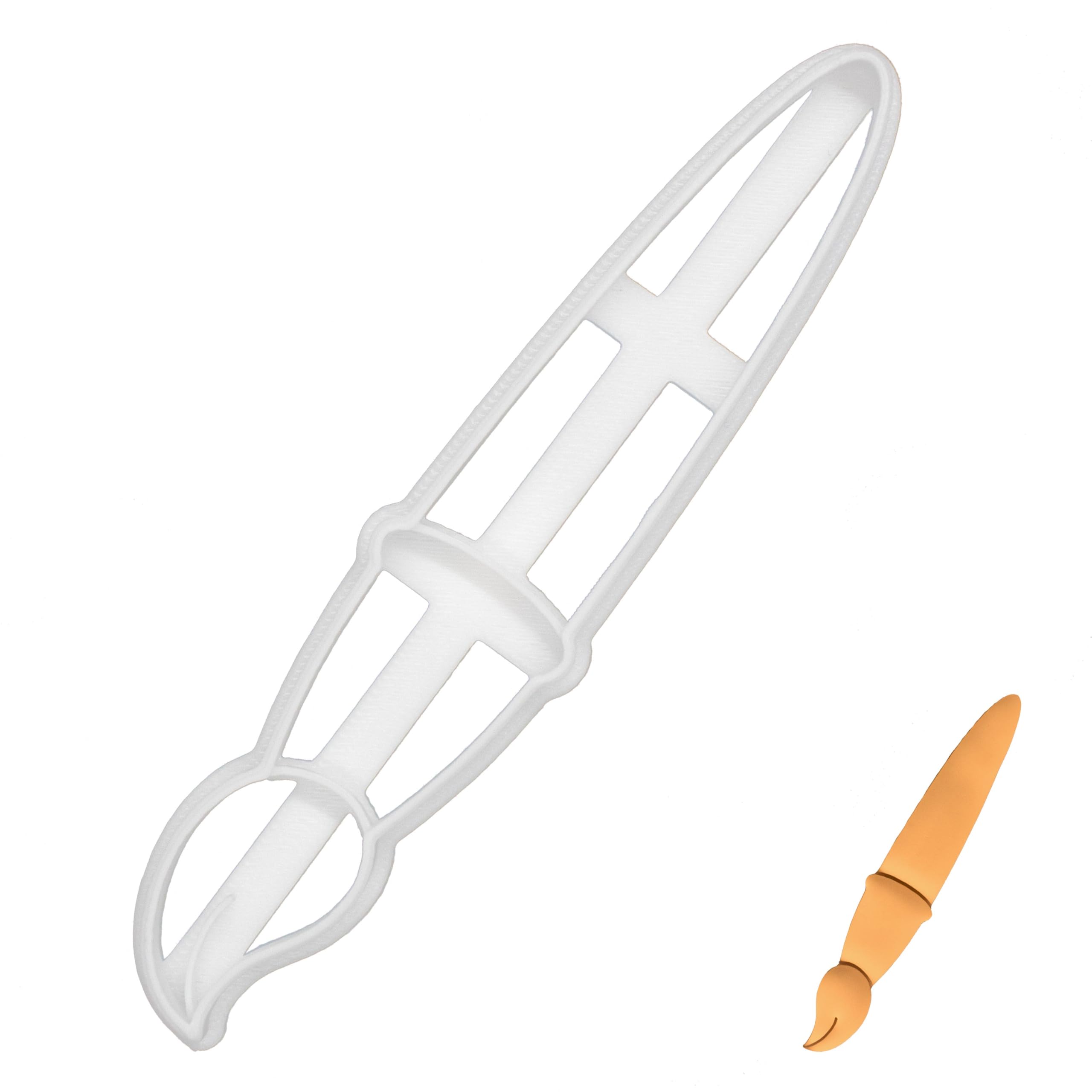 BAKERLOGY Paintbrush Cookie Cutter - Detailed Biscuit Cutter Design for Baking and Crafts, Ideal on Fondant, Dough, Clay