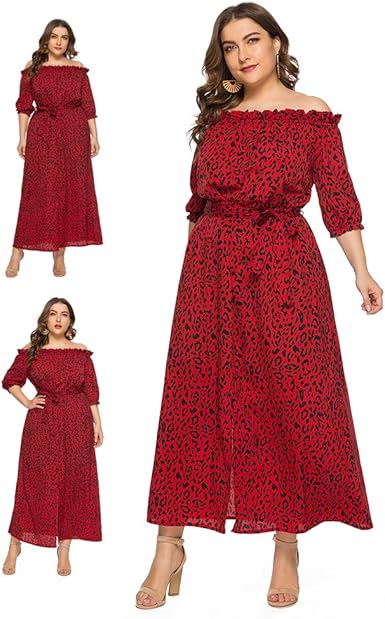 red summer maxi dress
