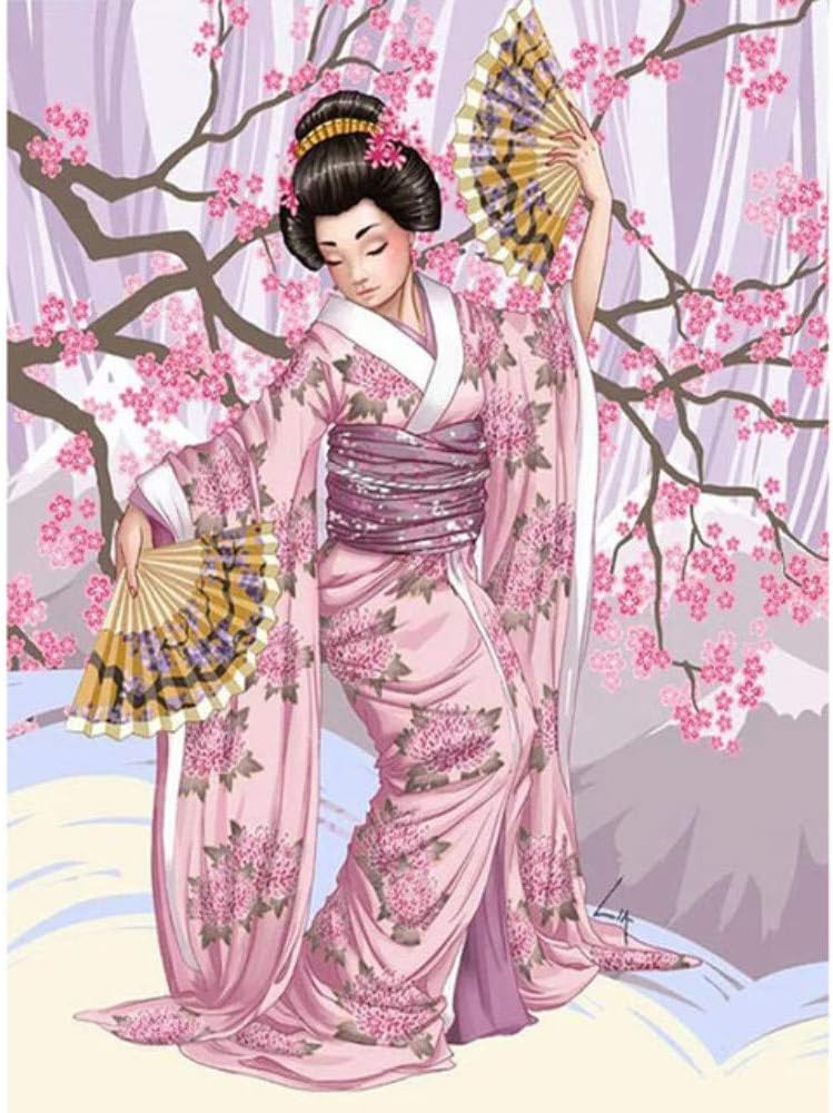 Adouftwo Diy diamond painting sale japanese ladies Diamond embroidery full rhinestone painting 5d diamond mosaic crafts decoration