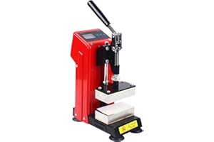 DONSU Manual Heat Press Machine, Mini Manual Heat Presser Portable Double Heat Press Machine 2.36x4.72''Heated Plates 400w LCD Controller Transfer Sublimation Print