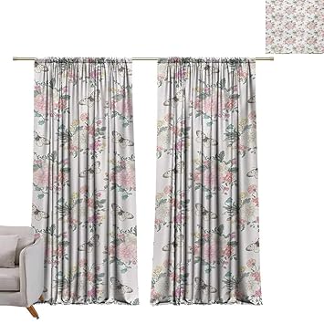 Amazon Com Shabby Chic Bedroom Curtains Peonies Sweet Peas