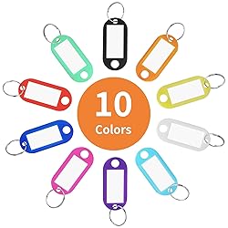 Cuttte 66 Pack Plastic Key Tags, Key Labels with
