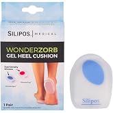 Wonder-Spur Soft Silicone Blue Dot Heel Cups, Large fits Men's shoe 8-10, Women's 10-12