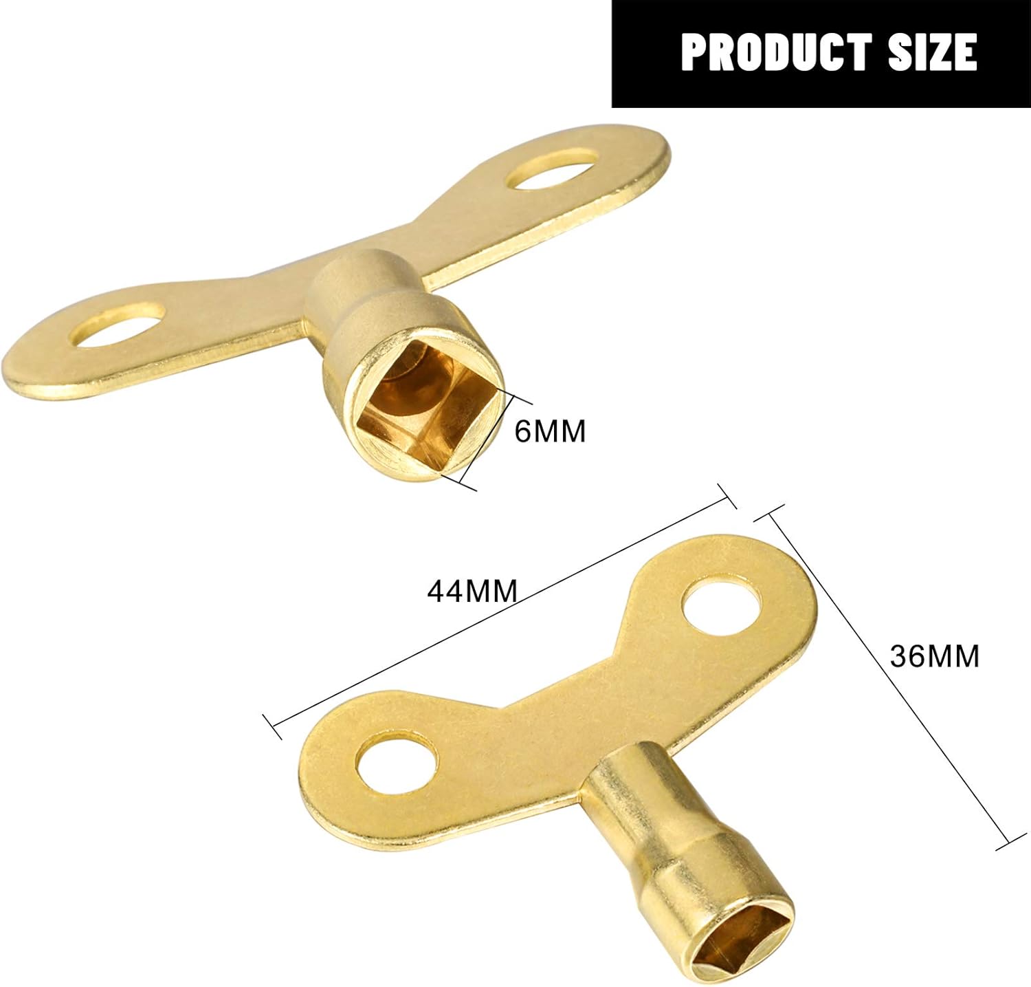 4 Pieces Radiator Keys Solid Brass Radiator Bleed Key Venting Air Valve