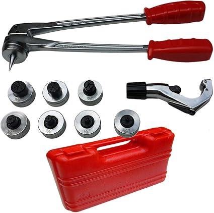 Coffret Pince A Emboiture De Frigoriste Pour Tubes Cuivre Pouces Inch Evaser Emboiter Les Tuyaux En Climatisation Froid 7 Tetes Pour Diametres 3 8 1 2 5 8 3 4 7 8 1 1 1 8 Pouces Amazon Fr Bricolage