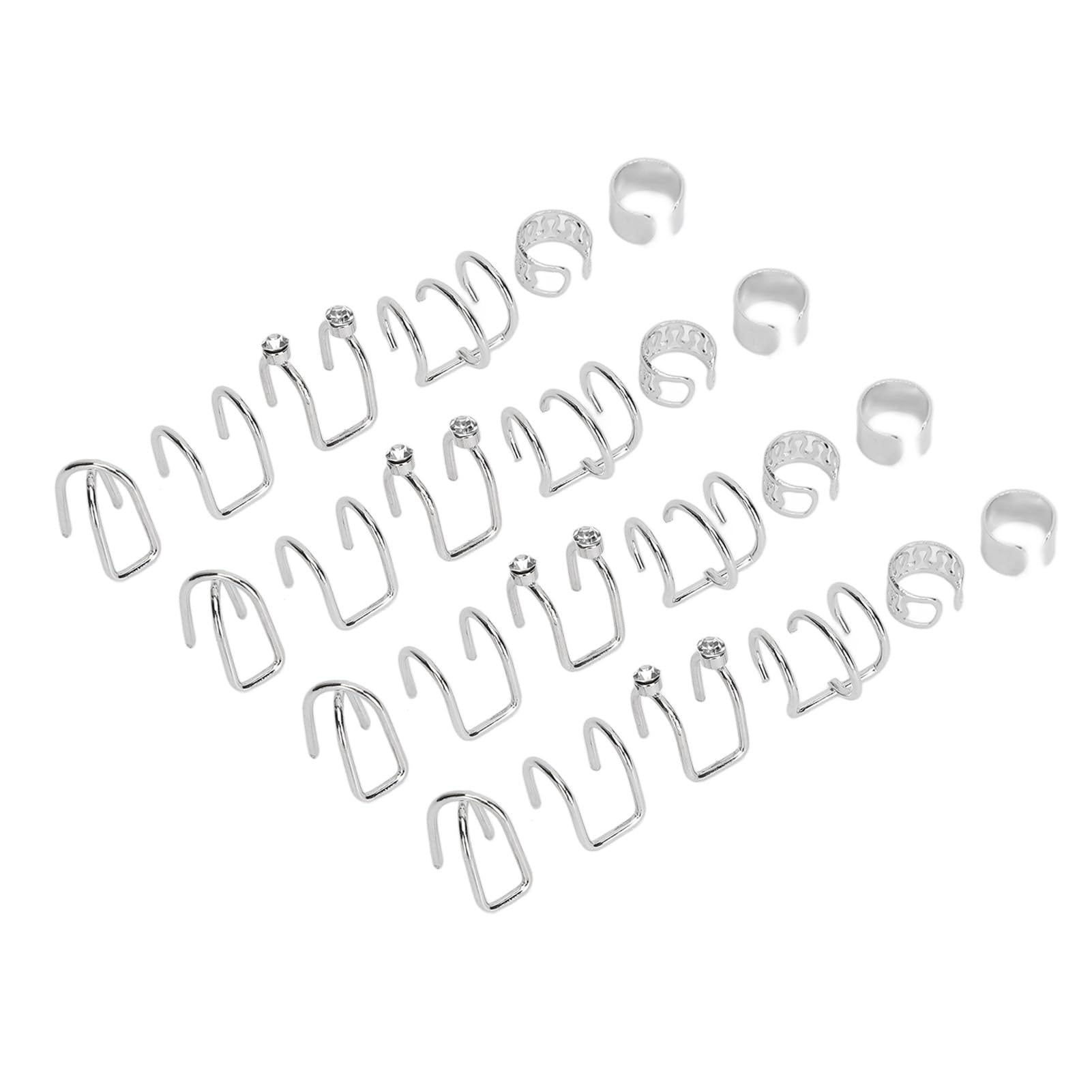 Viking Beard Beads, 24Pcs Antique Exquisite Viking Beard Beads Clamp Metal Unique Durable for Bracelet