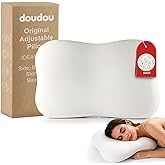 doudou Cervical Neck Pillow for Sleeping - Ergonomic Memory Foam Pillow for Side Back Stomach Sleepers, Pillow for Neck Pain Relief Eco Friendly and Durable Material