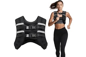 Ragebby Weighted Vest, 6lb/8lb/12lb/16lb/20lb/30lb for Men, Women with Reflective Stripe, Weight Vests Adjustable for Workout, Strength Training, Running, Fitness, Muscle Building, Weight Loss clearance
