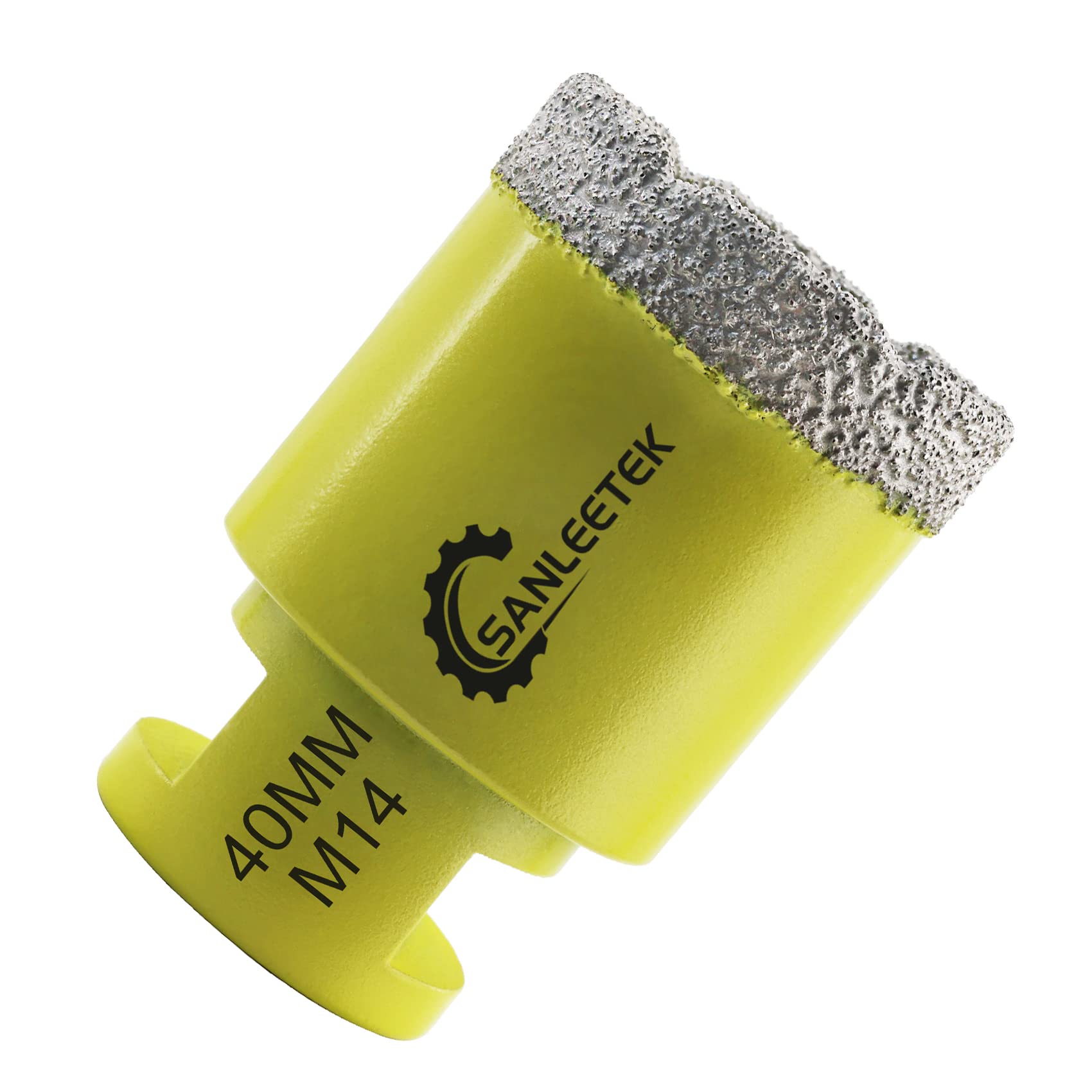Diamond Tile Drill Bits 40mm SANLEETEK Vacuum Brazed Diamond Hole Saw for Ceramic Porcelain Marble Granite M14 Thread