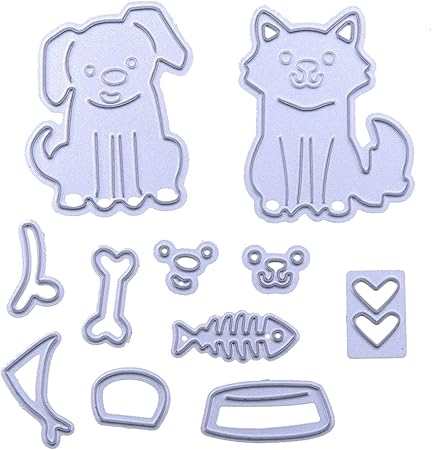 Pu Ran Mignon Dessin Animé De Chat Et De Chien De Coupe Dies