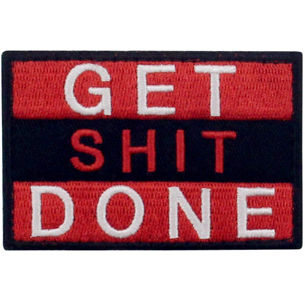 Get Done Tactical Patch Embroidered Morale Applique Fastener Hook & Loop Emblem