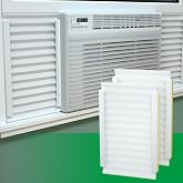 Window AC Insulated Side Panels with 4 edge banding strip Insulation Foam