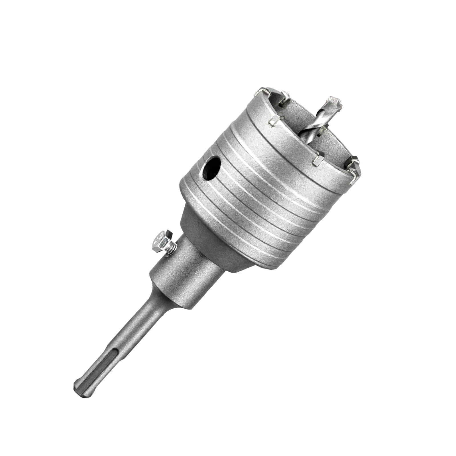 SALI Carbide Hole Saw Drill Bit 60mm with 110mm SDS Plus Adapter, Tungsten Carbide Teeth Cement Hole Saw for Concrete Cement Brick Wall Stone