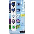 Febreze Car Air Freshener Variety Pack - Ocean, Original, Moonlight Breeze, Linen & Sky, and Platinum Ice (5 Count)