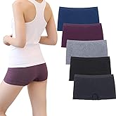LALESTE Womens Seamless Underwear Boyshort Ladies Panties Spandex Panty Workout Boxer briefs 5-Pack