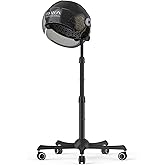 TASALON Ionic Hooded Hair Dryer - 1875W Bonnet Dryer with 3 Temperature Settings - Portable Standing Dryer for Home and Salon (Black)