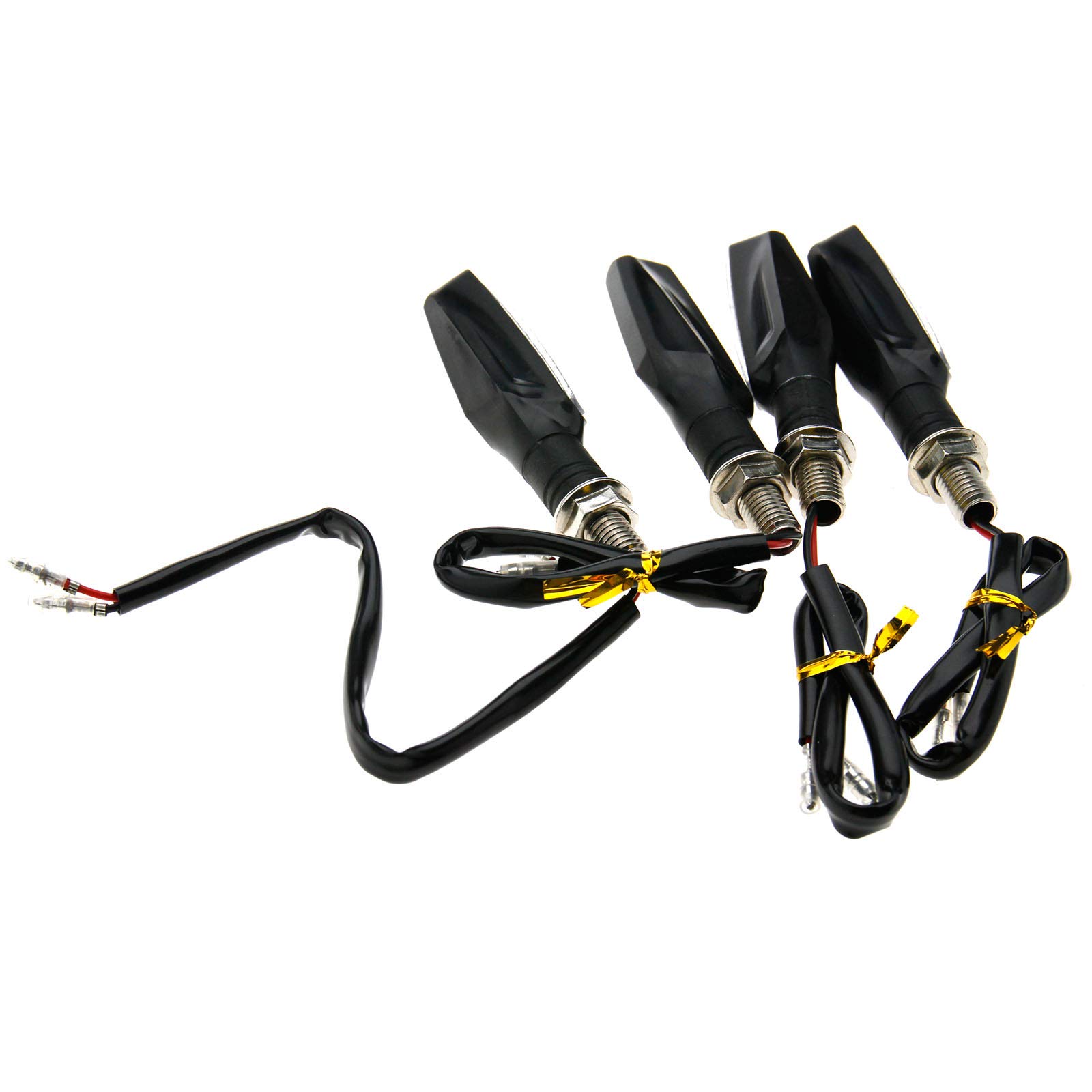 ENET Motorcycle/Bike/Motorbike Turn Signal 12LED Indicators Amber Light 4pcs