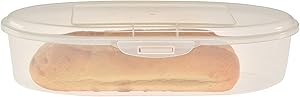 HOME-X BPA-Free Plastic Bread Container, Airtight Food Storage for Lunch Box/Meal Prep