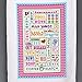 Personalized hand-printed Mah Jongg-themed Kitchen Dish/Tea Towel ~ Add some color to your kitchen