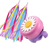 obqo Kids Bike Bell and 2 Pack Streamers Pink Purple Red Blue 22mm Handlebar