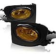 Spec-D Tuning Yellow Lens Fog Lights + H11 Bulbs + Switch Included Compatible with 2002-2005 Honda Civic 3Dr Hatch Si L+R Pair Assembly
