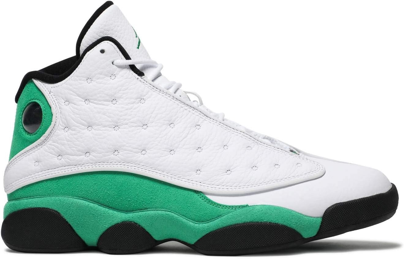 Jordan Air 13 Retro Holograma Zapatos de Hombre Blanco/Tropical Verde