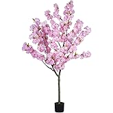 Artificial Cherry Blossom Tree, 6ft Pink Sakura Tree, Bendable Branches for Home Decor, Weddings, Festivals
