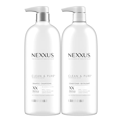Nexxus Clean and Pure Clarifying Shampoo und Conditioner für gepflegtes Haar mit ProteinFusion, parabenfrei, 958 ml, 2 Stück