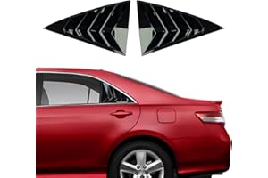 XYHGM for Toyota Camry 2006 2007 2008 2009 2010 2011 Window Louvers Front Side Racing Style ABS Window Louvers Air Vent Scoop Shades Cover Blinds Trim Exterior Accessories 2PCS(Bright Pitch Black)