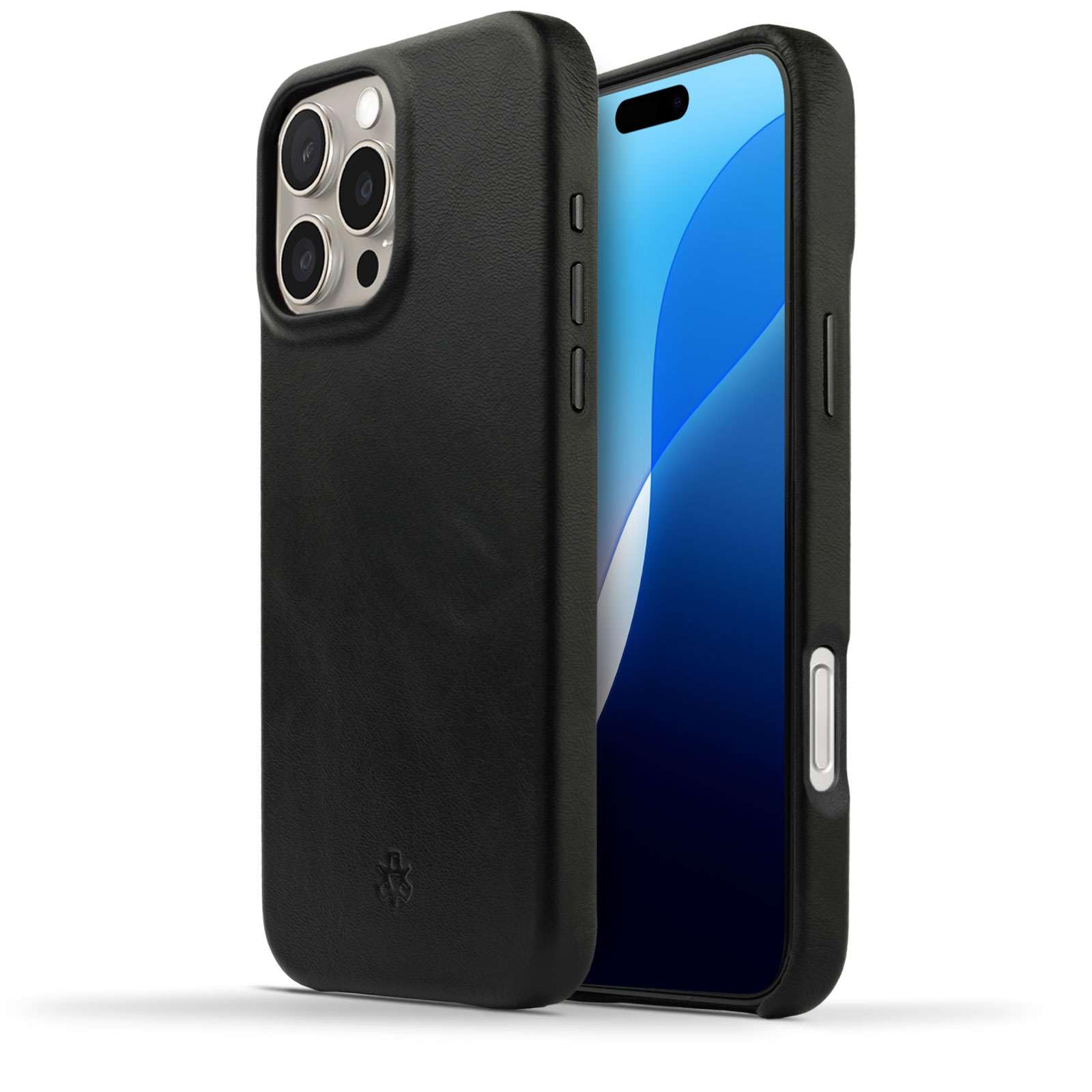 NOVADA Genuine Leather Case for iPhone 16 Pro Max - Compatible with MagSafe - Black