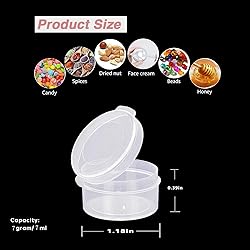 ZFYOUNG 150pcs plastic cosmetic jar 7g/7ml clear
