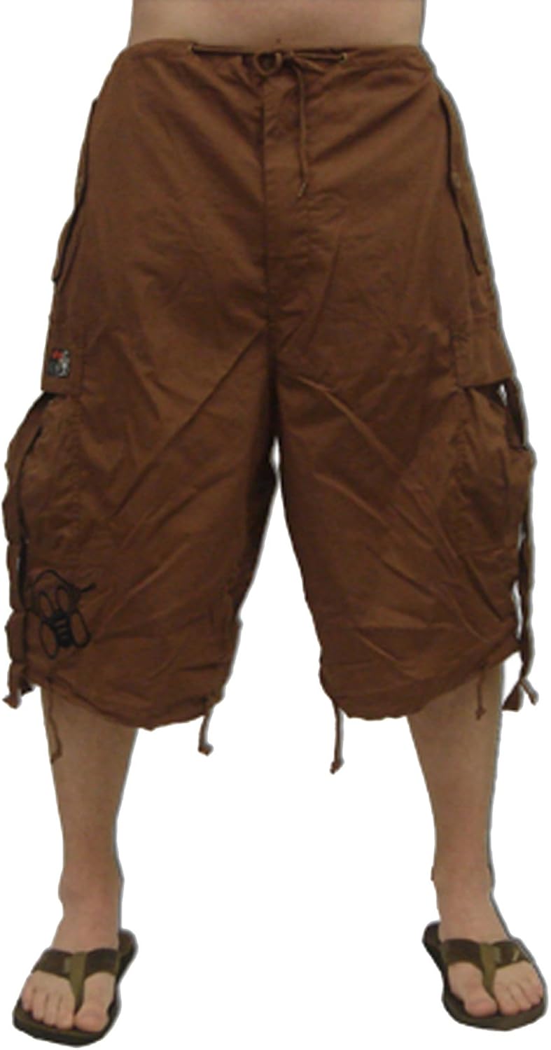 Ghast Unisex Cargo Drawstring Rave Dance Shorts: Clothing
