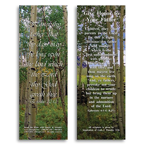 Give Honor to Your Father - Pack of 25 Cards - 2"x6"