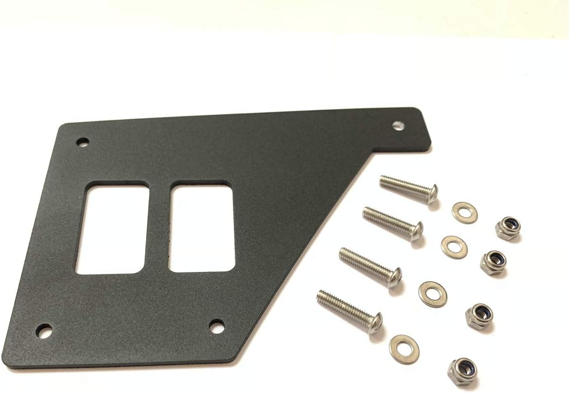 CAN AM COMMANDER MAVERICK TWO SWITCH DASH PANEL PLATE ROCKER SWITCHES" aluminum"