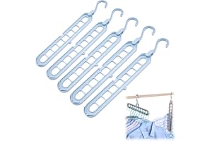 Smart Hanger Pro 9-in-1, 9 Holes Rotate Anti-Skid Folding, Space-Saving Folding for Wardrobe, Efficient Cascading Organizer, 