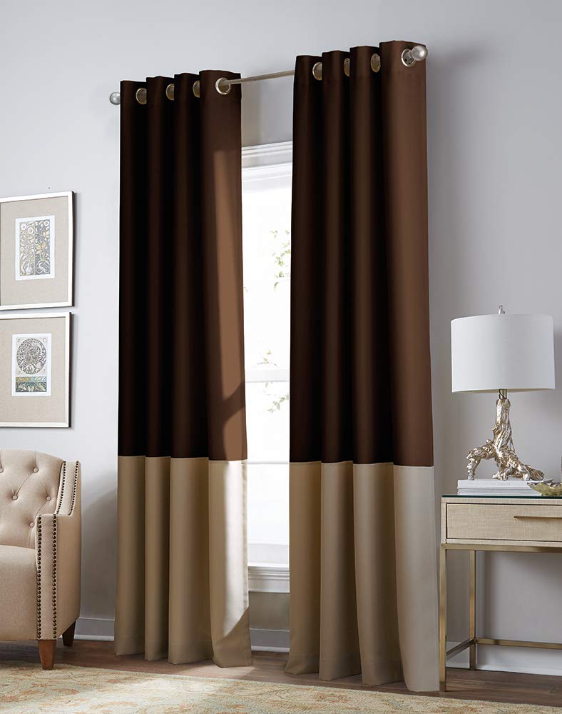 Curtainworks Kendall Color Block Grommet Curtain Panel 52 X 108