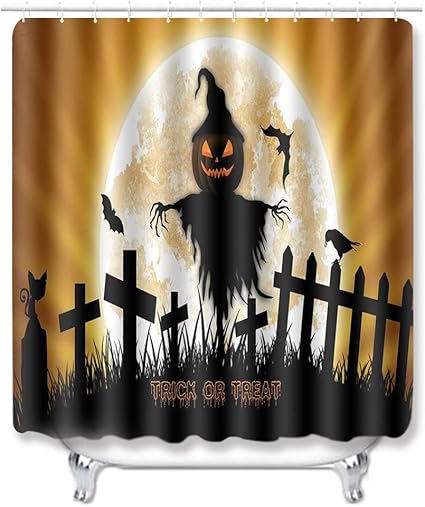 ZJFSL Antirutsch-Badezimmer-Matten-Wolldecken stellten Halloween