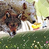 Multicolor Wolf Staring at The Front Painting Wall Hanging Tapestry with Romantic Pictures Art Nature Home Decorations for Living Room Bedroom Dorm Decor (51" H x 60" W, Wolf) (51"H x 60"W, 1)