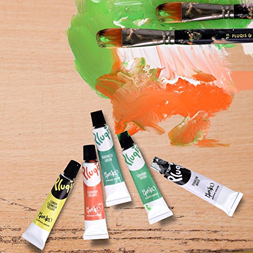 Pluqis Maestro Fine Art Premium Acrylic Paint, Set of 24 Colors, 0.4 oz/12ml - Thumbnail 3