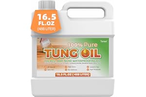 Tenee 16.5 Fl Oz Pure Tung Oil, Strengthening & Protecting Waterproof Tung Oil for Wood, Give Your Wood Projects Food Grade Tung Oil Finish, Food Safe Wood Sealer Preferred by Thousands of Craftsmen