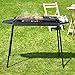 Giantex BBQ Grill Charcoal Barbecue Cooker Portable Home Outdoor Camping Picnics Grill w/Adjustable Legs Stainless Steel Mesh Non-Stick Tray Removable Charcoal Basin (BBQ Grill w/Adjustable Legs)