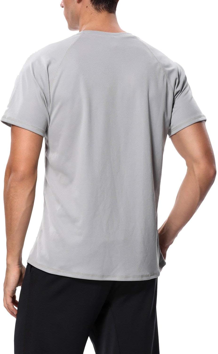 Charmo Mens Sun Protection Swim Shirts Rash Guard Swim Tee Short Sleeve Swimwear: Clothing
